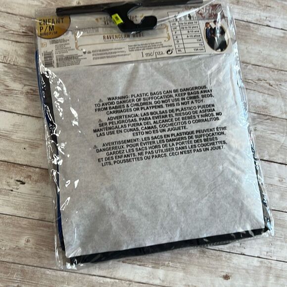 NWT HARRY POTTER Child Ravenclaw Robe Hooded Costume S/M Boy Girl Halloween NEW - Picture 7 of 8